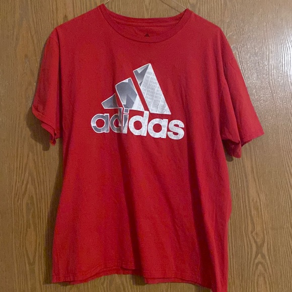 adidas Shirts Adidas Size Xl Red Mens Tee Poshmark